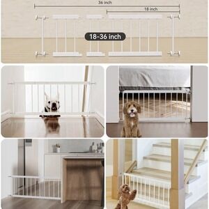 Short Dog Gate Indoor - MOOECKOM 10" Tall Small Dog Gate 18"-36'' Width